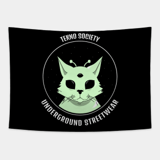 TEKNO Society Cat Tapestry