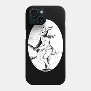 Equestrian inspired bunny - fantasy inspired art and designs Phone Case