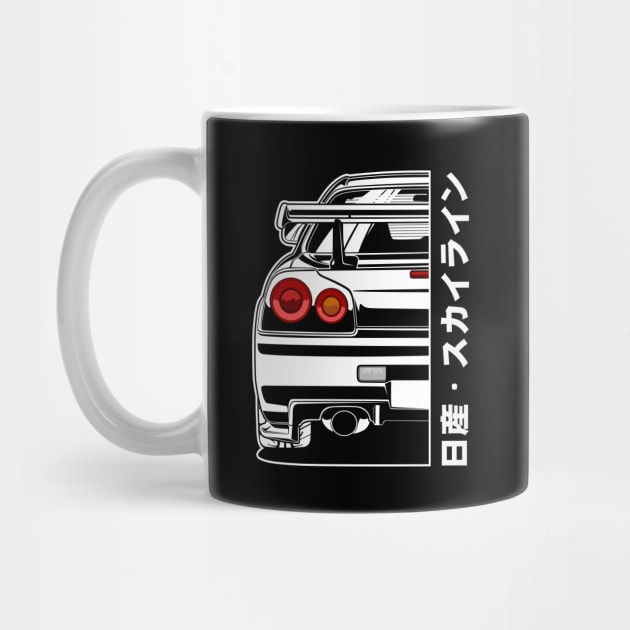 R34 Skyline Mug - Coffee Mug for Car Guys