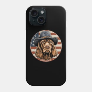 Patriotic Clumber Spaniel Phone Case