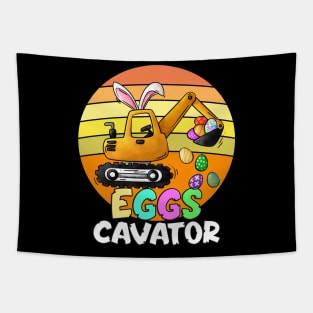 Easter EggsCavator Digging Easter Eggs Tapestry