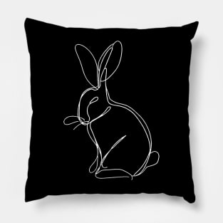 Bunny Rabbit Art | Minimalist line art illustration 2 Pillow