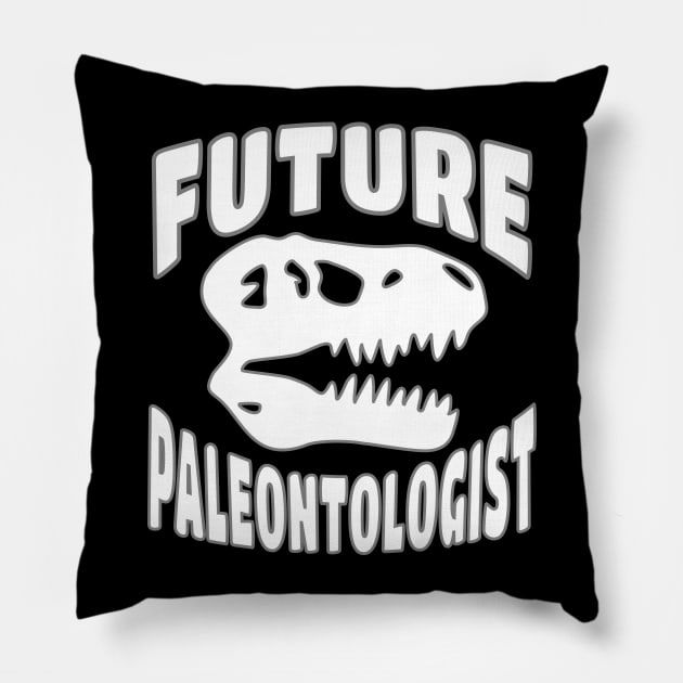 Future Paleontologist T rex Dinosaur Skull Pillow by Elvdant