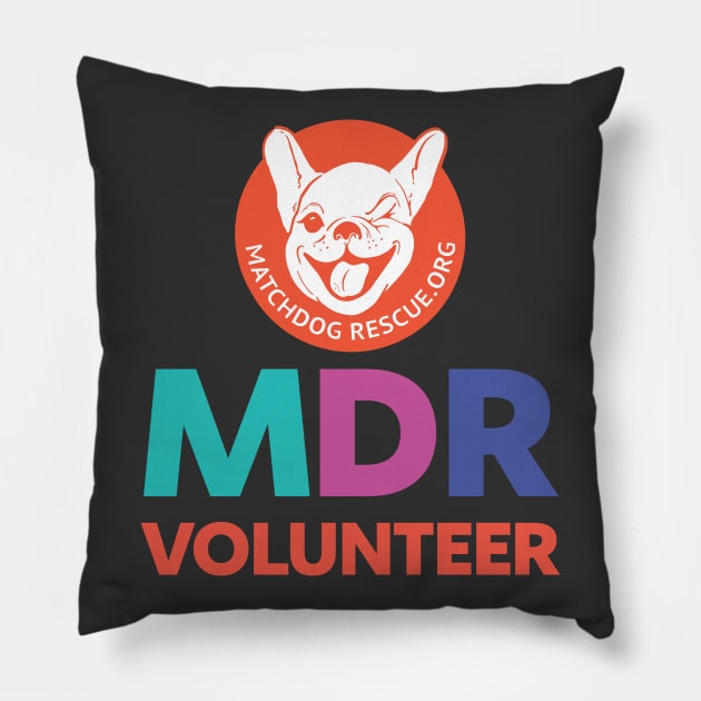 MDR Volunteer Logo Pillow by matchdogrescue