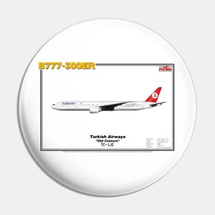 Boeing B777-300ER - Turkish Airlines "Old Colours" (Art Print) Pin