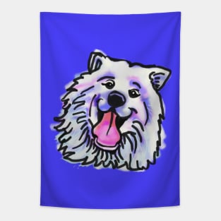 The happy SAMOYED Love of My Life Tapestry