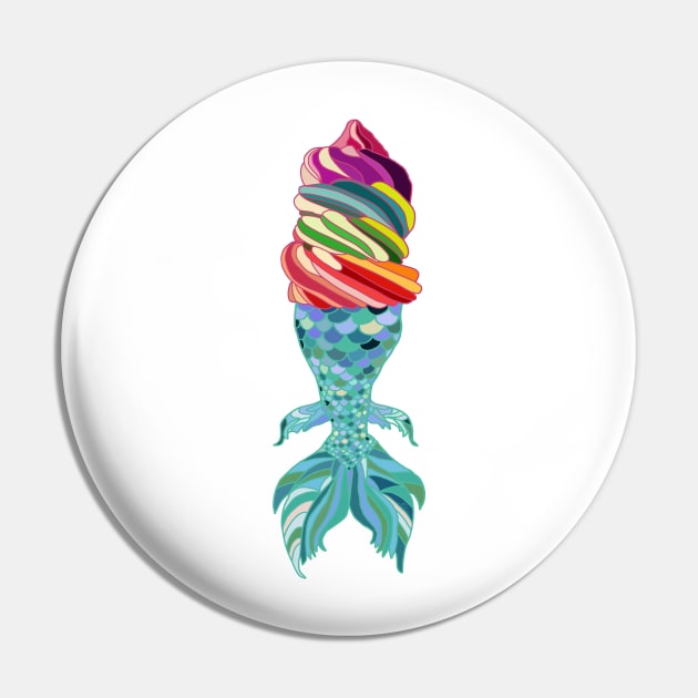 Mermaid Ice Cream Pin by notsniwart