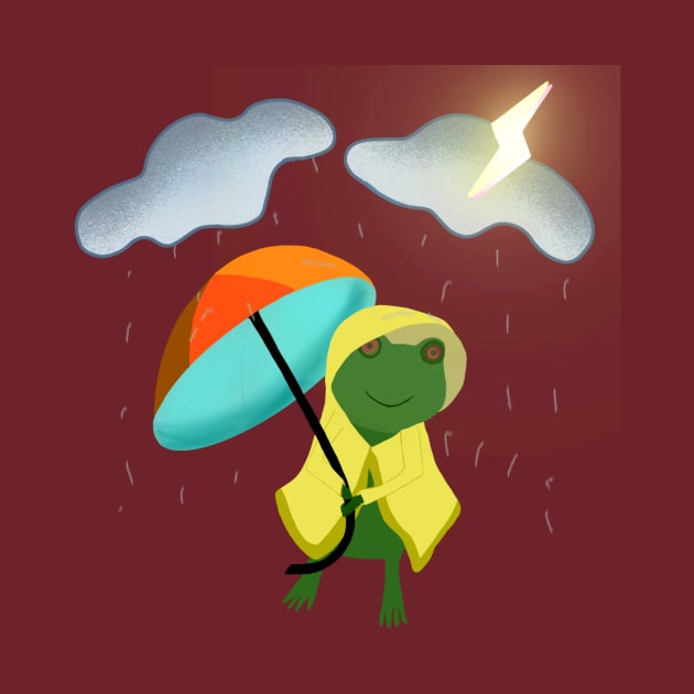 Frog in the rain by Twinnie5