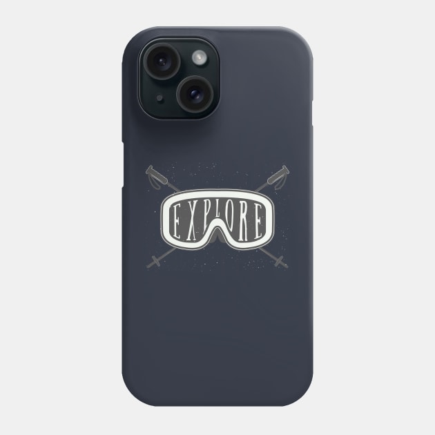 explore typo Phone Case by Mako Design 