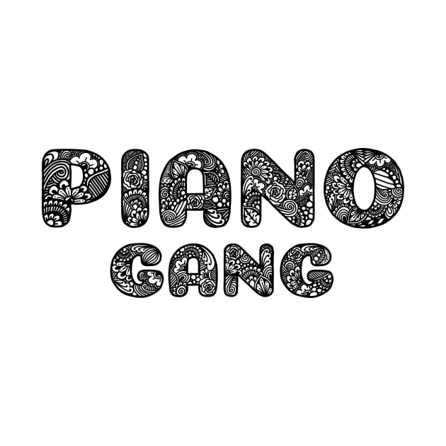 Piano Gang Zentangle Logo by TheHermitCrab