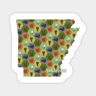 Arkansas State Map Board Games Magnet