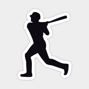 Baseball Player Silhouette - Black Magnet