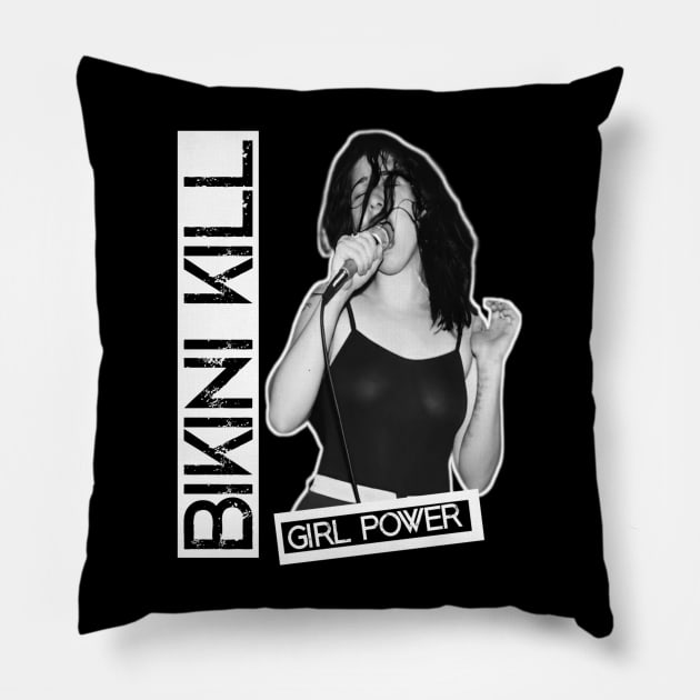 bikini kill ( girl power ) Pillow by Flowerkind