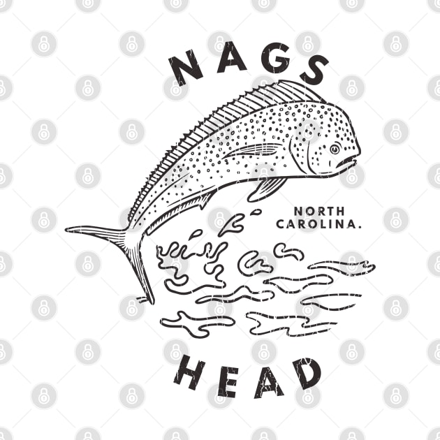 Nags Head, NC Summertime Vacationing Mahi Mahi Big Head Fish by Contentarama