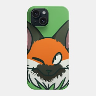 Fox Face (Green) Phone Case