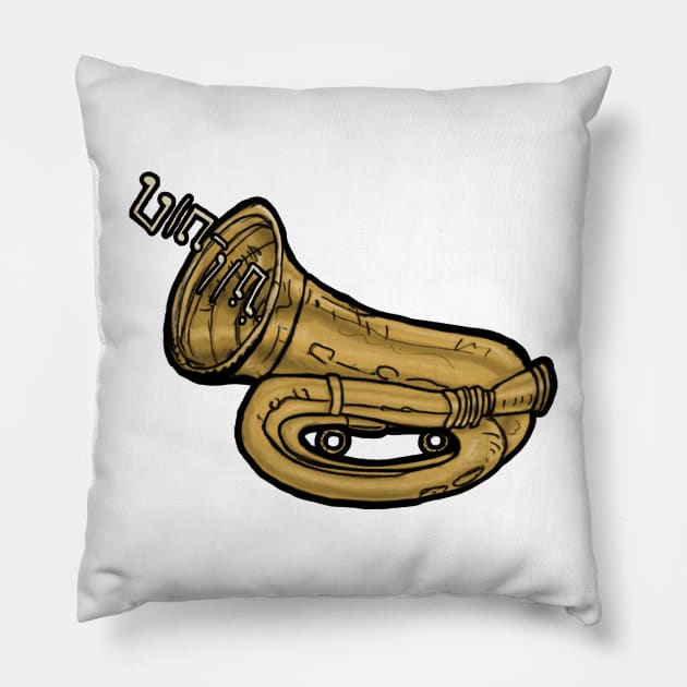Bugle Pillow by Azgrakth