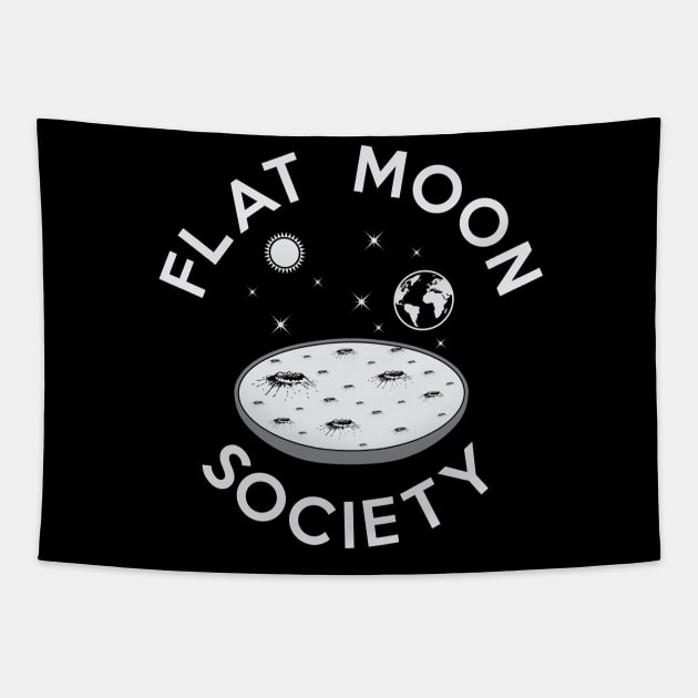 Flat moon society Tapestry by Bomdesignz