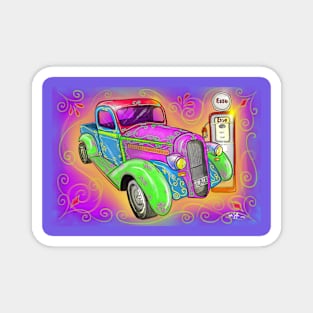 Psychedelic Truck Magnet