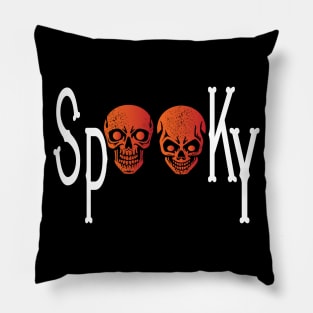 Spooky Skulls Funny Halloween Scary Pillow