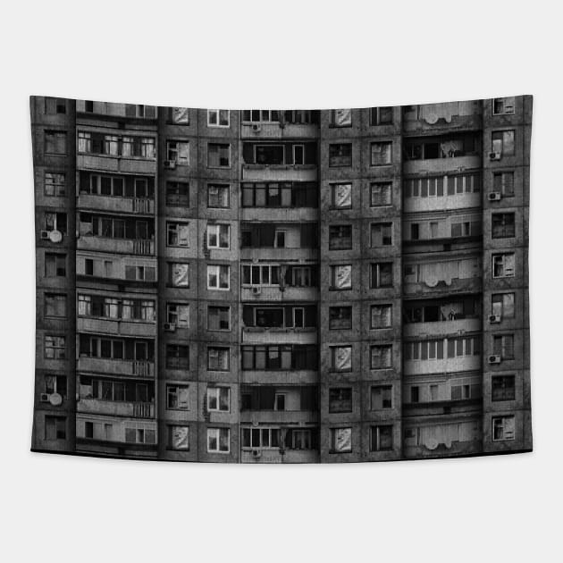 POST-SOVIET PANELKA // Typical russian panel houses Tapestry by MSGCNS