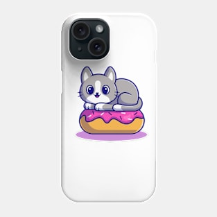 kitten over the donut Phone Case