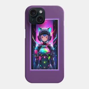 Anime Sci-Fi Cat Girl | Quality Anime Girl Artwork | Manga Girl Anime Art Phone Case