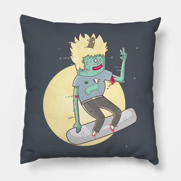 Zombie Skater Pillow by tokebi