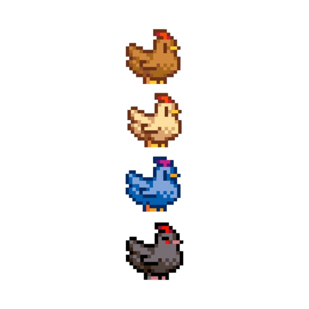 4 Chickens of Stardew Valley by r9440