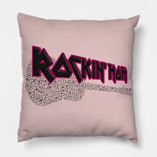 Rocking Mom Heavy Metal Rock Typography Pillow