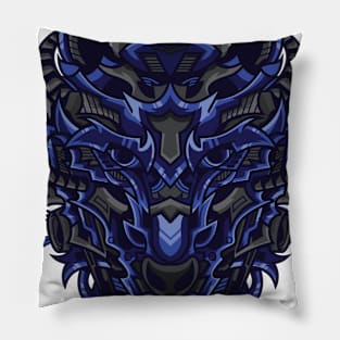 Blue wolf Pillow