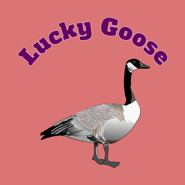 Lucky Goose Funny Geese Lovers Gift by klimentina