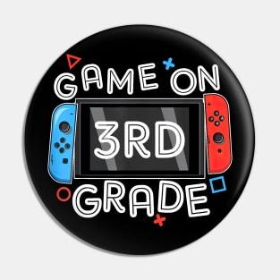 Gamer Back To School Funny Game On 3rd Grade Pin