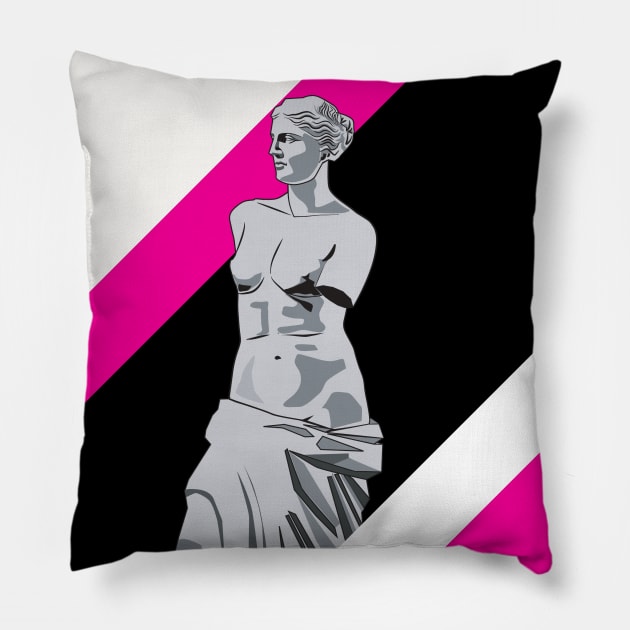 Venus de Milo Illustration Pillow by TJWDraws