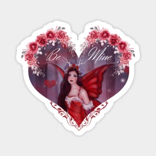 Be mine valentine art designed by Renee Lavoie Magnet