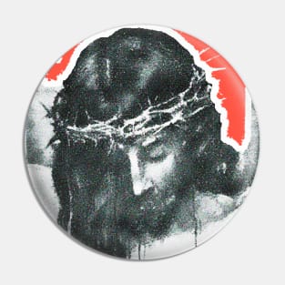 Suffering Christ with Crown of Thorns Pin