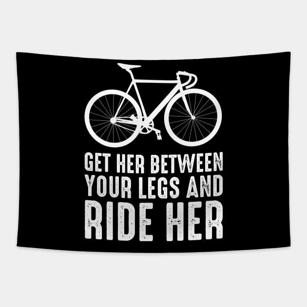 Bike Rider Tapestry by boldifieder