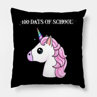 100 Days Of School Unicorn Pillow