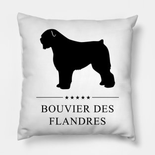 Bouvier des Flandres Black Silhouette Pillow