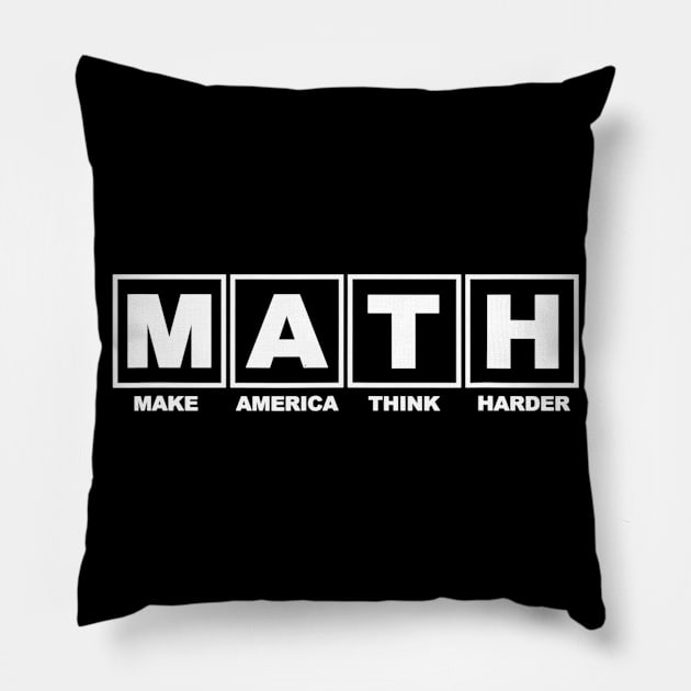 Math Make America Think Harder Andrew Yang 2020 Pillow by gogusajgm