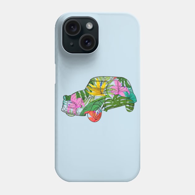 Floral Old Car Phone Case by RK Holliday Store