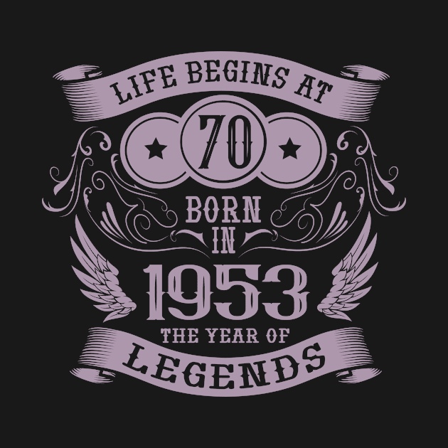 Vintage 1953 birthday 70 years by HBfunshirts