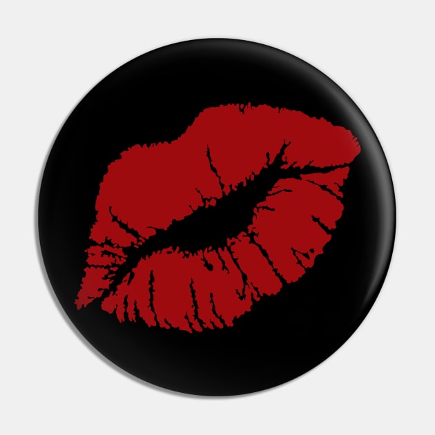 KISSING LIPS-DARK RED Pin by SELcustoms