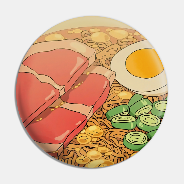 Ramen Anime Japanese Food Aesthetic - Ramen - Pin | TeePublic