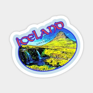 Kirkjufell Mountain Iceland Vintage Magnet