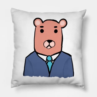 Suited business bear Pillow