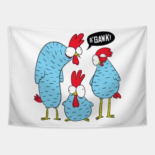 Crazy Chickens Tapestry