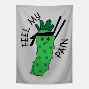 Funny Ninja Wasabi Food Pun Tapestry