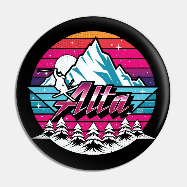 Retro 80s Alta Ski Pin by Surrealcoin777