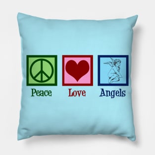 Peace Love Angels Pillow