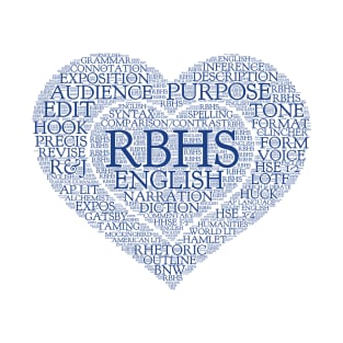 RBHS English Love Blue Text T-Shirt